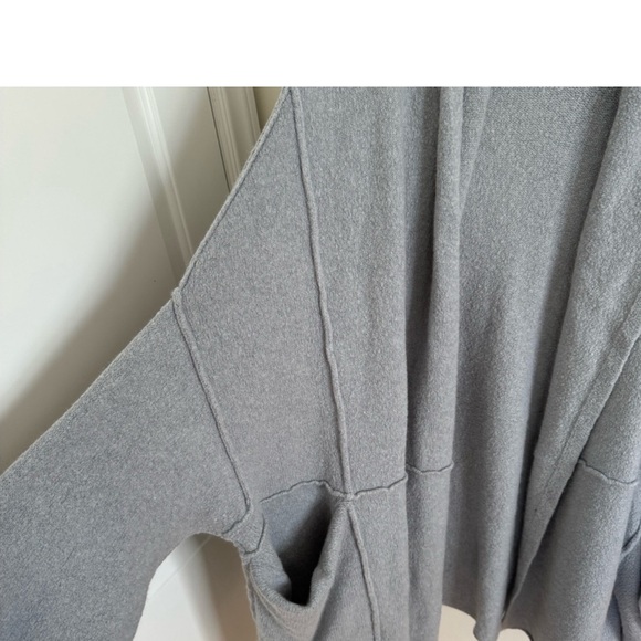 Free People Livin' In This Cardi Robe Grey M/L Lounge Winter Warm Comfy - Picture 4 of 7
